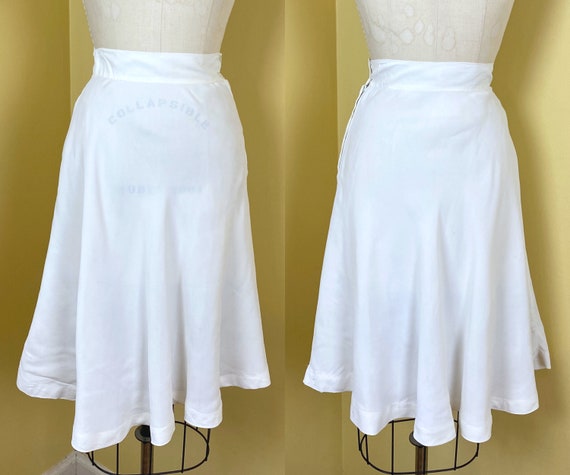 vintage 1930s - 1940s skirt // bright white slinky