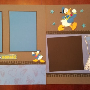 Disney Pluto Scrapbook Premade Layout 1 Page 12x12 Dog Pet Themed Scrapbook Layout Disneyland Shadow Box Frame as Gift Party Decoration