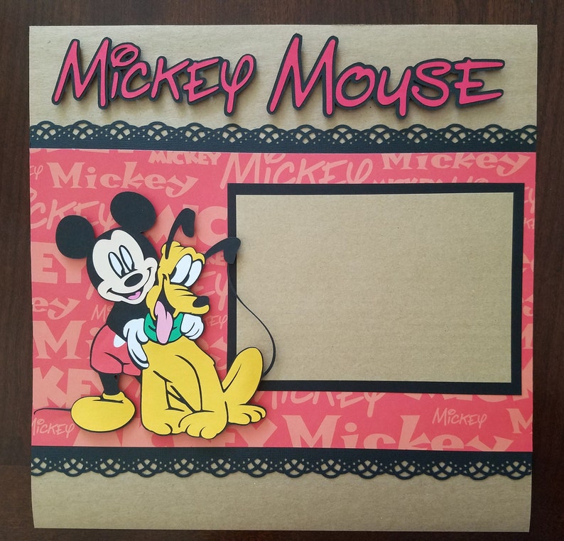 Disney Mickey Mouse Scrapbook Layout 2 Page 12x12 Etsy