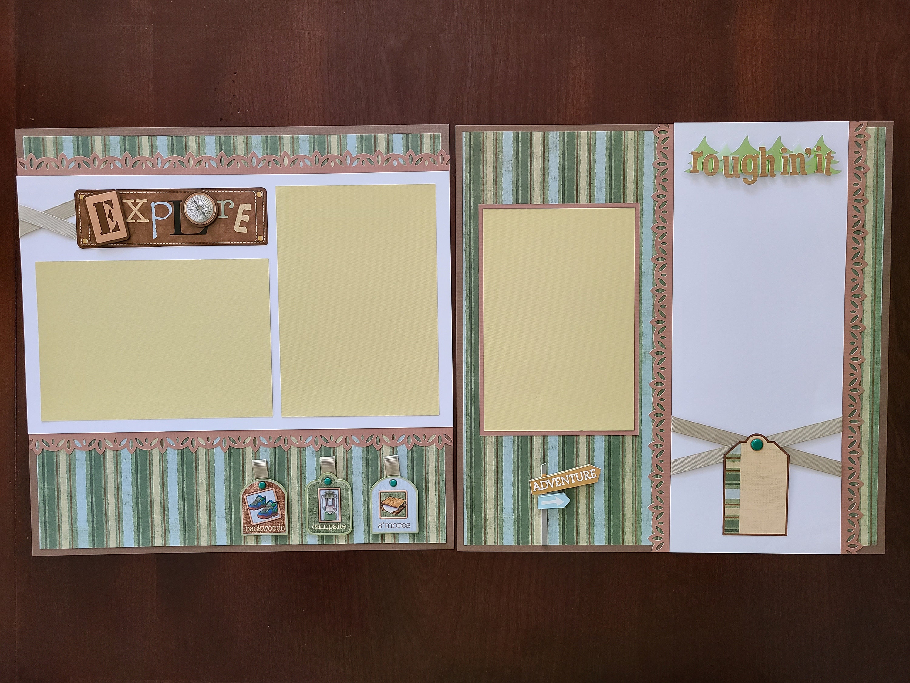 Scrapbooking Lake Day 12X12 DIY Scrapbook layout or Premade Kit Paper, Party & Kids Craft