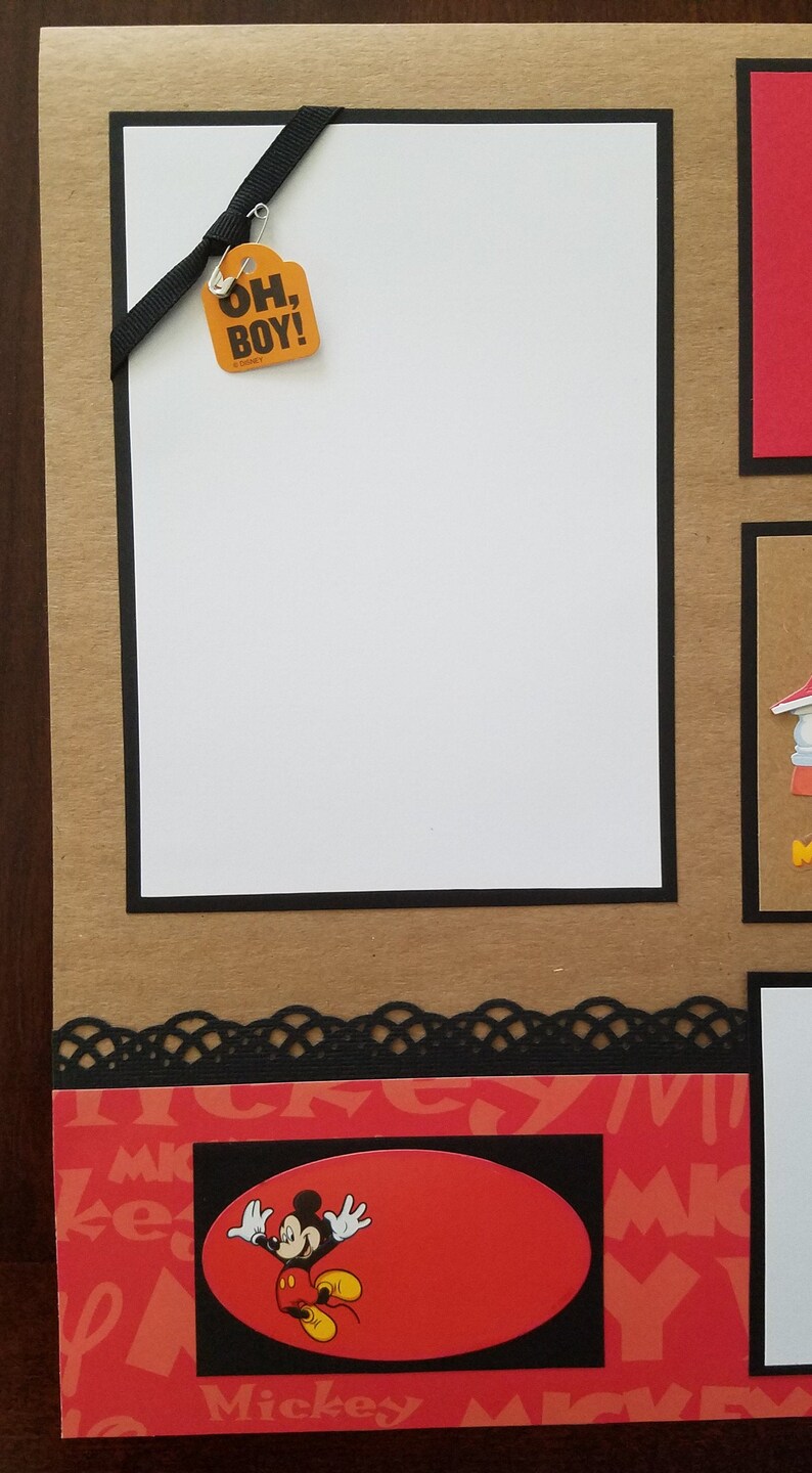 Disney Mickey Mouse Scrapbook Layout 2 Page 12x12 Etsy