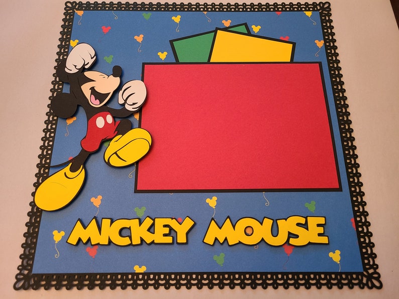 Disney Mickey Mouse Scrapbook Layout 1 Page 12x12 Etsy