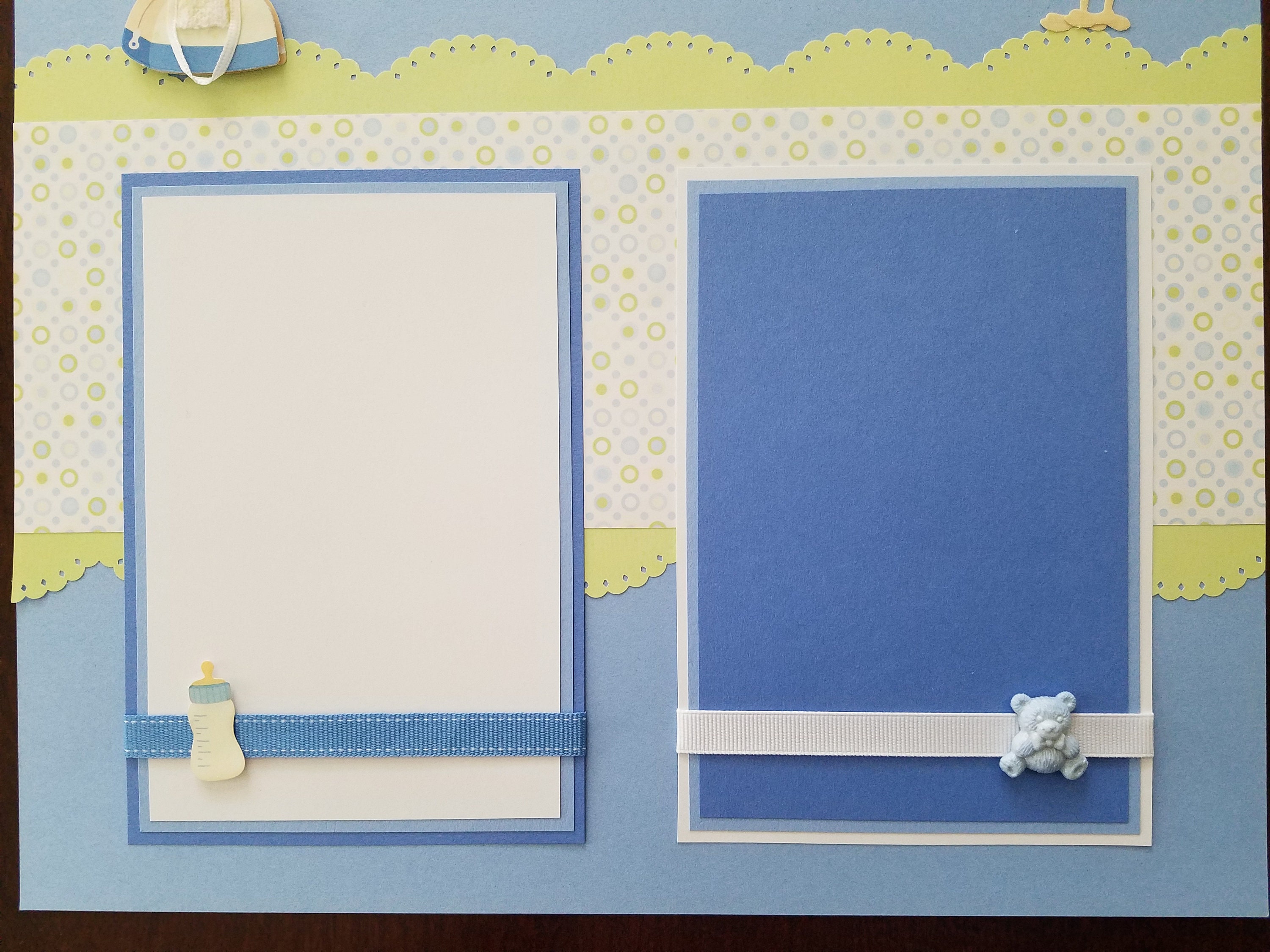 Premade Scrapbook Page STROLL WITH ME (1) 12x12 Baby Boy Layout –  Scrapbooksrus