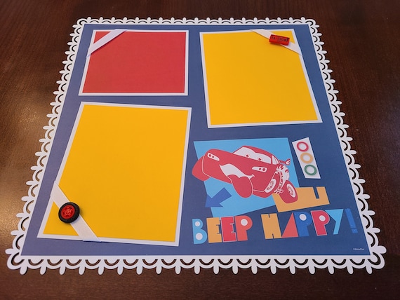 Disney Pixar Cars Premade Scrapbook Layout 1 Page - Etsy