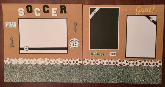 SOCCER MVP 12x12 Premade Scrapbook Page Layout SPORTS