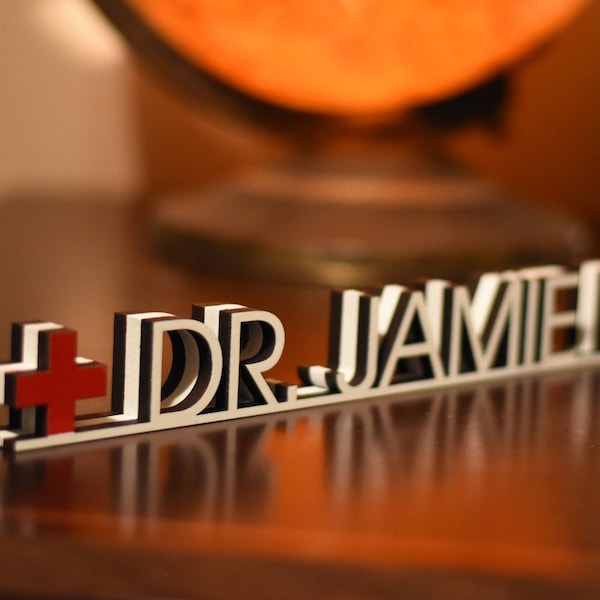 Doctor Desk Name Plate - Doctor Graduation Gift - Personalized Name Tag - Nurse Gift Coworker Gift Doctor Gift - Promotion Gift