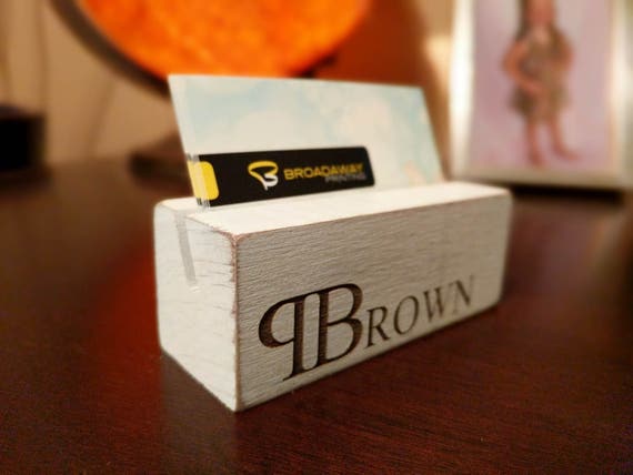 Desk Business Card Holder Engraved Business Card Holder