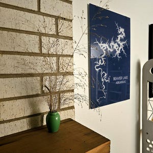 Acrylic Lake Map Wall Art: Custom Lake House Decor
