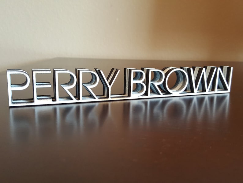 Desk Name Plate Teacher Gift Work Decor Desk Nameplate Teacher Desk Name Plate Unique Desk Plate Coworker Gift Promotion Gift White/Brown-As Shown