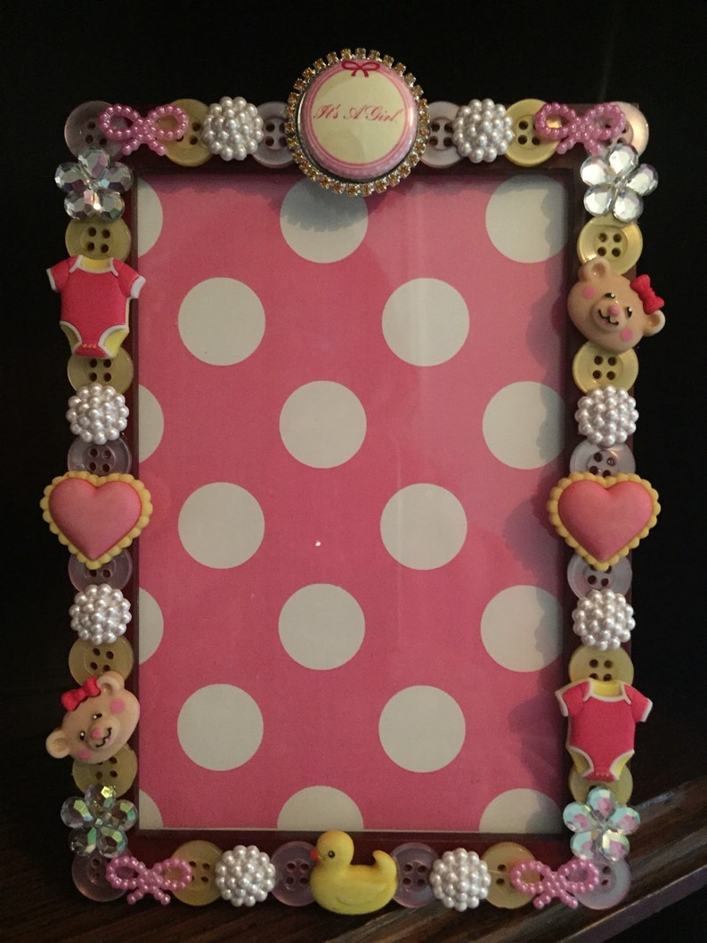 Babies Favorite Things button picture frame