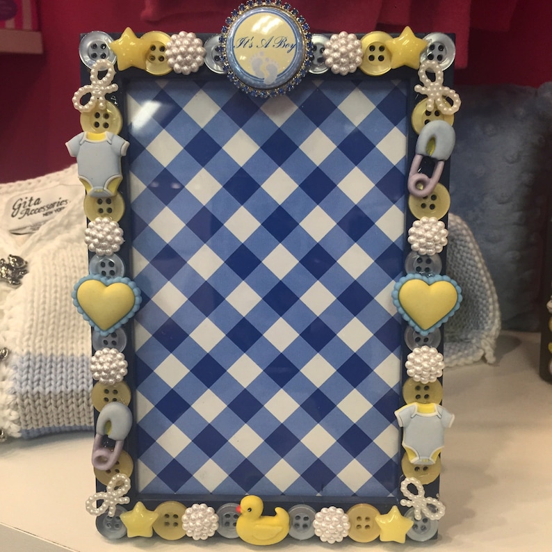 Babies Favorite Things button picture frame