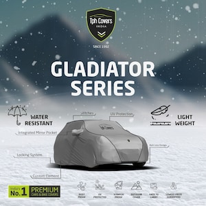 Gladiator Series OUTDOOR All weather car cover (190-210 Inch) Hatchback Size