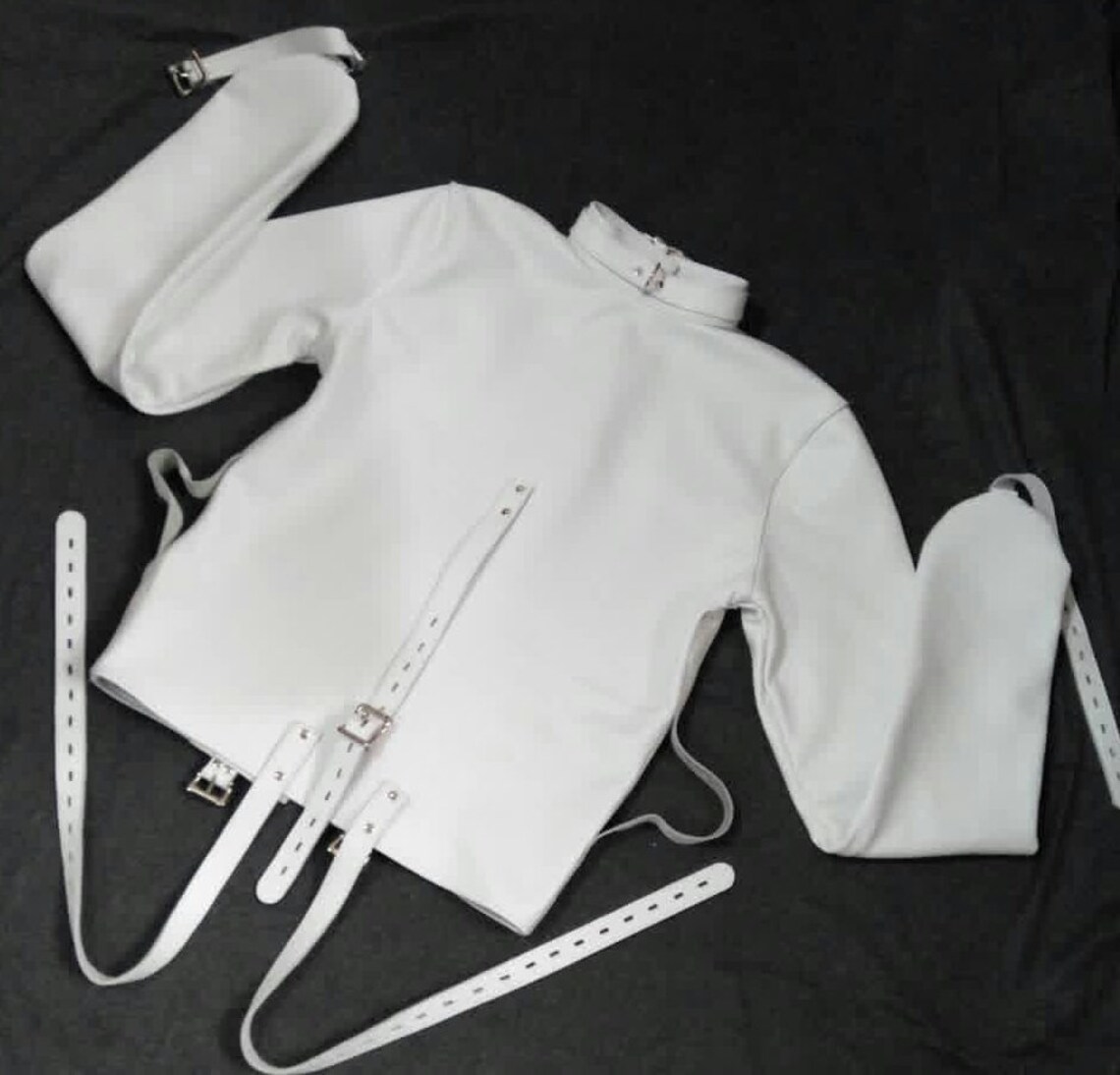 Real Cow Leather Straight Jacket Restraint Armbinder Etsy