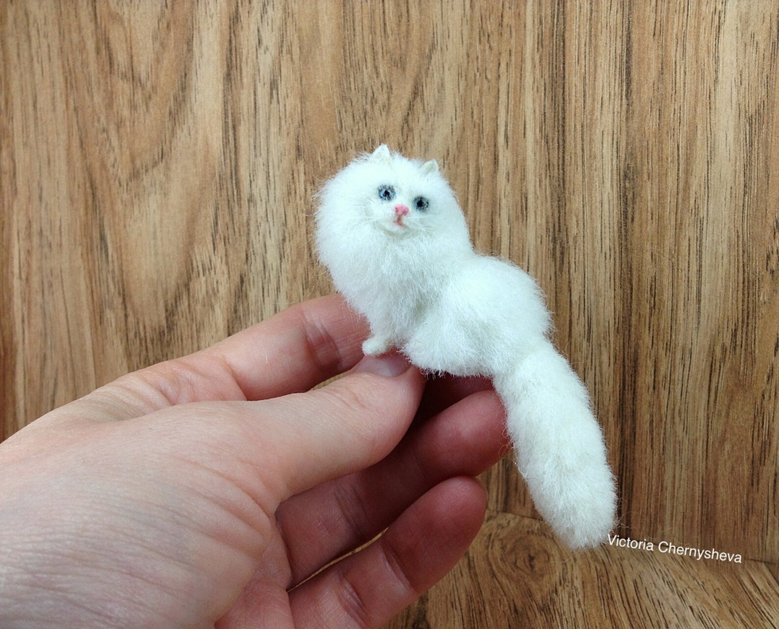 Miniature White cat scale 112 Dollhouse miniature Miniature Etsy