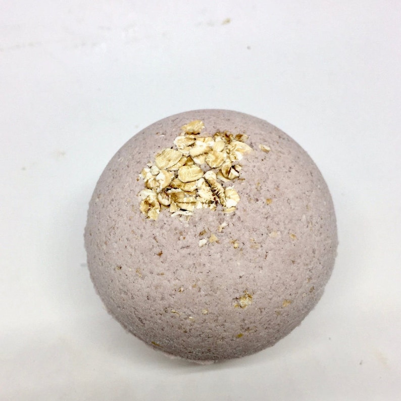 Purple Clay Bath Bomb Natural Bath Bomb Bath Fizzy Oatmeal Etsy