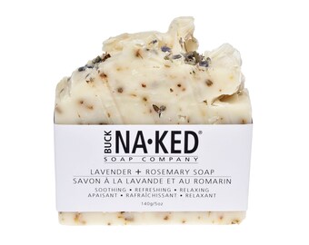 Natural Soap Lavender & Rosemary Soap - All Natural Soap, Vegan Soap, Lavender Soap, Cold Process Soap, Glycerin Soap, Essential Oil Soap