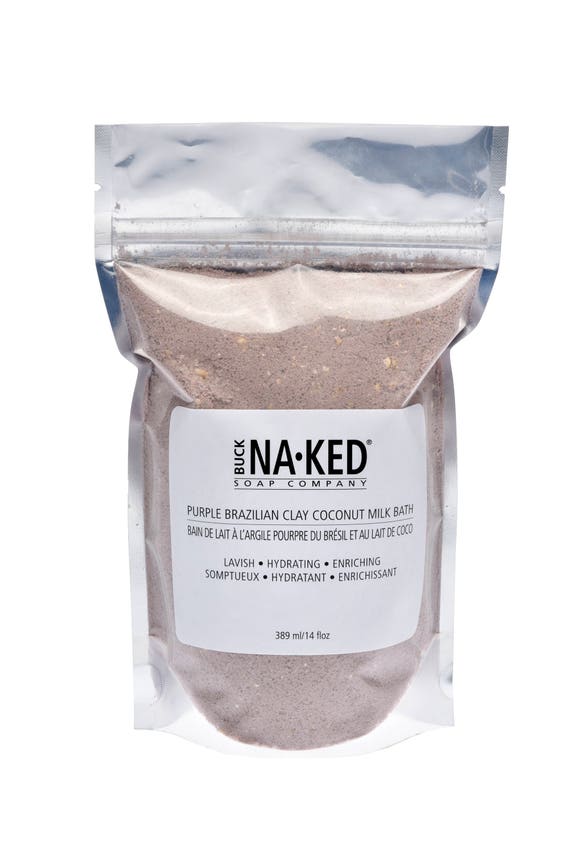 Purple Brazilian Clay Coconut Milk Bath - Vegan milk bath, natural beauty, clay base bath mix, Natural beauty, coconut milk bath,
