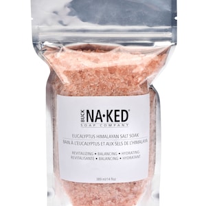Eucalyptus Hymalayan Salt Soak 14 floz - Sel de bain entièrement naturel, sel de bain de la mer Morte, sel de bain détox, sel de bain pur, sel de bain fait main