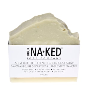 Natural Soap Shea Butter & French Green Clay Soap - Soap, Vegan Soap, Handcrafted Soap, Clay Soap, Glycerin Soap, Cold Process Soap, Soap