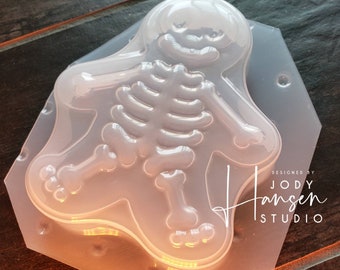 GingerDead Man Mold | Bath Bomb Mold | Soap Mold | Wax Mold | Plastic Mold | Chocolate Mold | Halloween Mold | Skull Mold