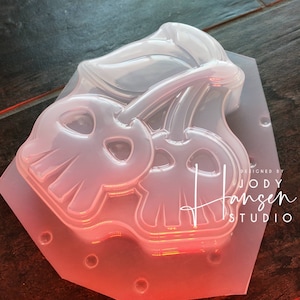 Poison Cherries Mold | Bath Bomb Mold | Soap Mold | Wax Mold | Plastic Mold | Chocolate Mold | Poison Mold Mold | Skull Mold