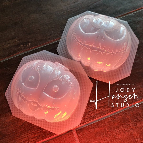 Jack & Sally-O-Lantern Mold Set | Bath Bomb Mold | Soap Mold | Wax Mold | Plastic Mold | Chocolate Mold | Halloween Mold | Pumpkin Mold