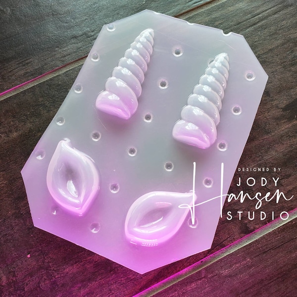 Unicorn Horn Pallet Mold | Small Mold | Soap Mold | Wax Mold | Resin Mold | Jewelry Mold | Unicorn Mold