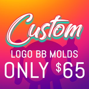 Custom Logo Plastic Bath Bomb Mold,  Please Read ENTIRE Listing Before Ordering, Weekly Quantities Limited, Custom Mold, Plastic Mold,