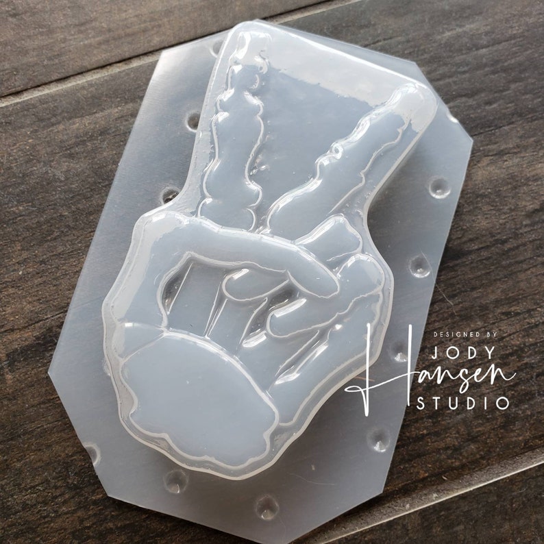 Peace Skeleton Hand Mold Bath Bomb Mold Soap Mold Wax Etsy