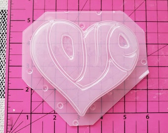 Love Heart Mold | Bath Bomb Mold | Soap Mold | Wax Mold | Plastic Mold | Love Mold | Heart Mold