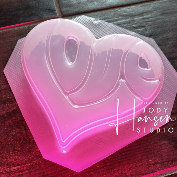 Love Heart Mold | Bath Bomb Mold | Soap Mold | Wax Mold | Plastic Mold | Love Mold | Heart Mold