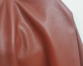 Leather 20 - 22 sq.ft. Spice Brown Fullgrain Nappa 1.2-1.4 mm 2.5-3.0 oz USA hide Genuine Cow skin for handbag footwear craft NAT Leathers