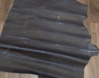 NAT Leathers 8.75 sq. Ft Navy Blue Two Toned Cowhide skin firm nappa 3.5 oz craft supply 32 inch wide x 36 inches