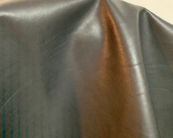 NAT Leathers 12 sf One of a Kind Smooth Black Nappa 2.5 oz 1.0-1.2 mm skin for handbag craft jewelry upholstery footwear