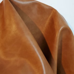 British Tan 2-tone {Peta-Approved}Vegan soft faux leather handbag upholstery craft 0.9mm PU Fabric 36&quot;x54&quot; 1-5 cut by the yard NAT Leathers™