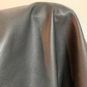 NAT Leathers One of a Kind 16 sf Thick Jet Black Nappa Cowhide 2.5 oz 2 mm cowhide for handbag craft jewelry upholstery footwear