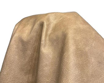 Leather Camel Upholstery "Old English" natural cowhide leather skin cowhide hide 18-45 sf soft 2.5 oz nappa tumblegrain 2 tone