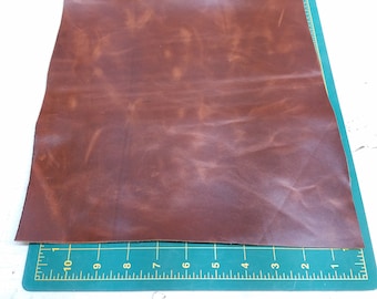 8" 10" 12" 20"x 24" inch cutting Italian Tan Cognac Brown high low pullup Cow hide Genuine upholstery craft cowhide 2.5-3.0 oz NAT Leathers