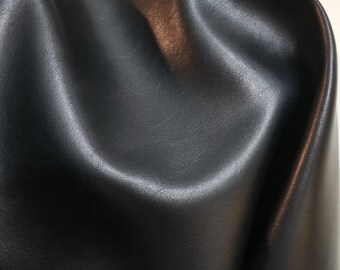 Black Smooth Faux Nappa 0.9mm {peta-approved}vegan Faux