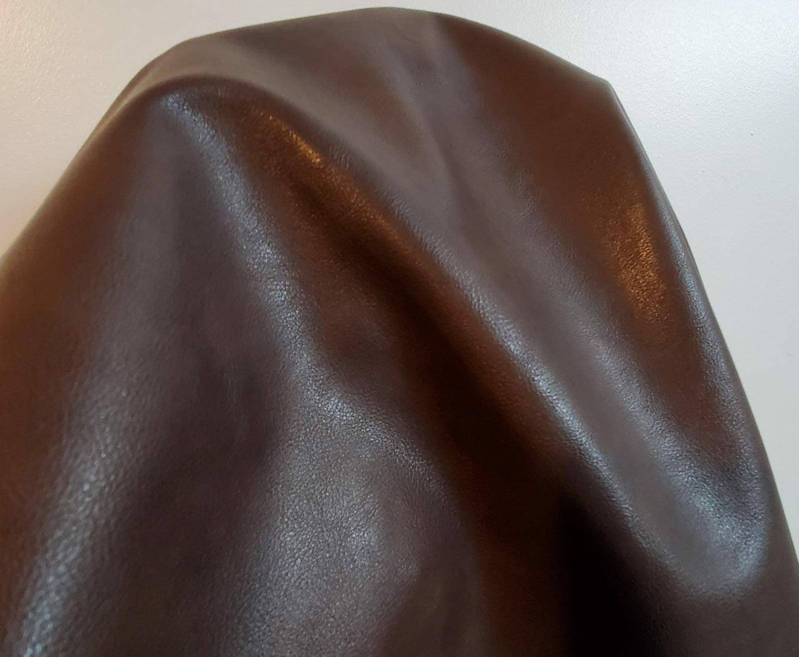 Nat Leathers | Tan Cognac Soft Faux Vegan Leather PU (Peta Approved Vegan) | 4 Yards (144 inch x 54 inch Wide) Cut by The Yard | Synthetic Pleather