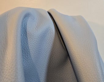 Baby pastel Blue tumbled embossed pebblegrain 3.0-3.5 oz Cowhide leather soft craft supply handbag 29 sq.ft upholstery Nat Leathers