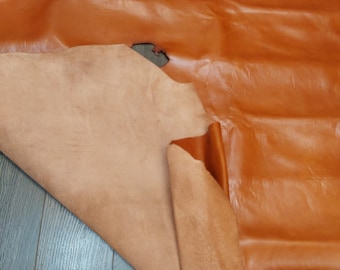NAT Leathers 9.5 sq. Ft Copper Cowhide skin firm 3 oz craft supply 32 inch wide x 43 inches