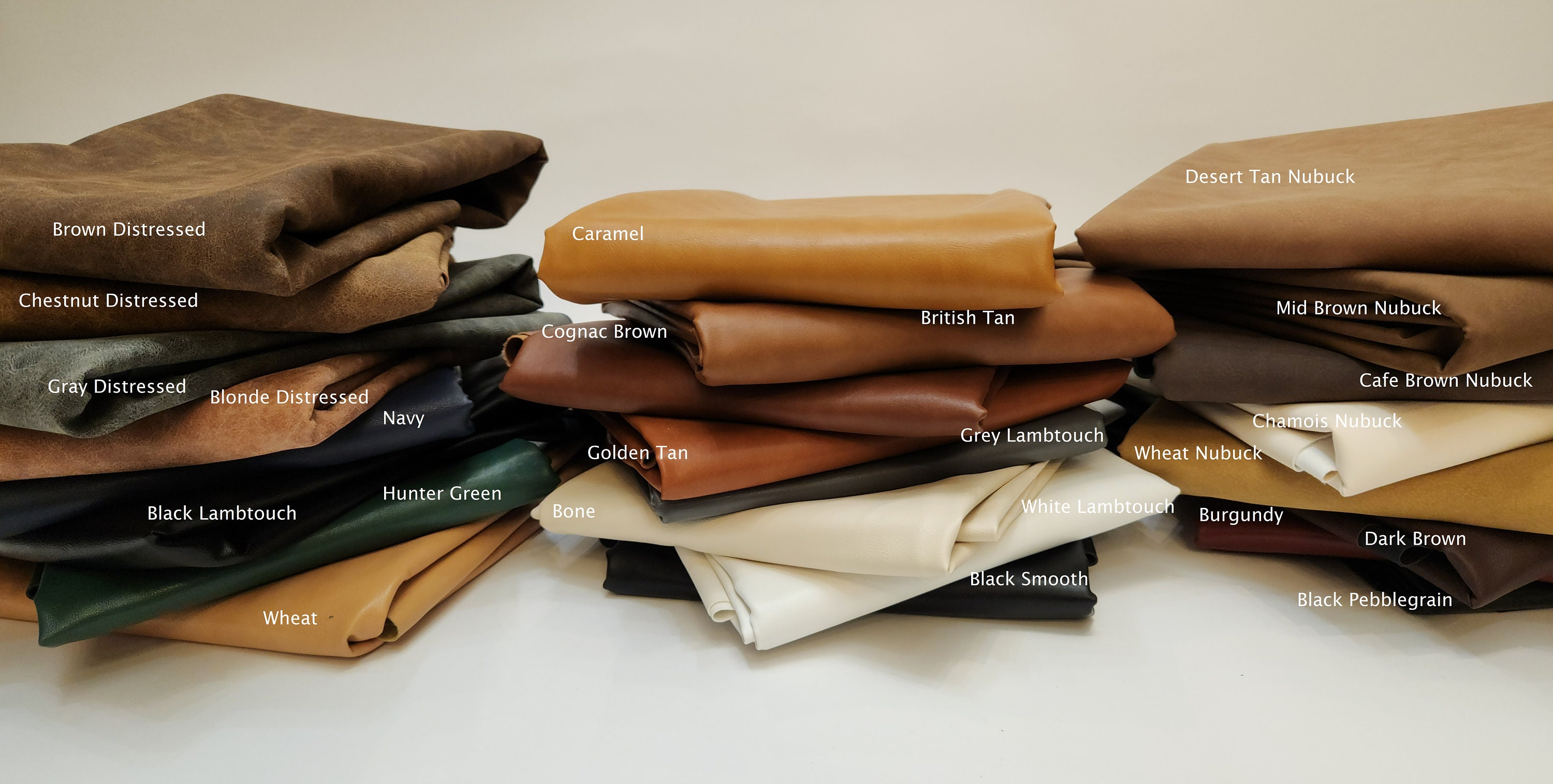 Swatches of Our Vegan Faux peta-approved Etsy the Leathers™ Leather Cut by NAT - Upholstery Handbag Yard Colors Fabric Multiple