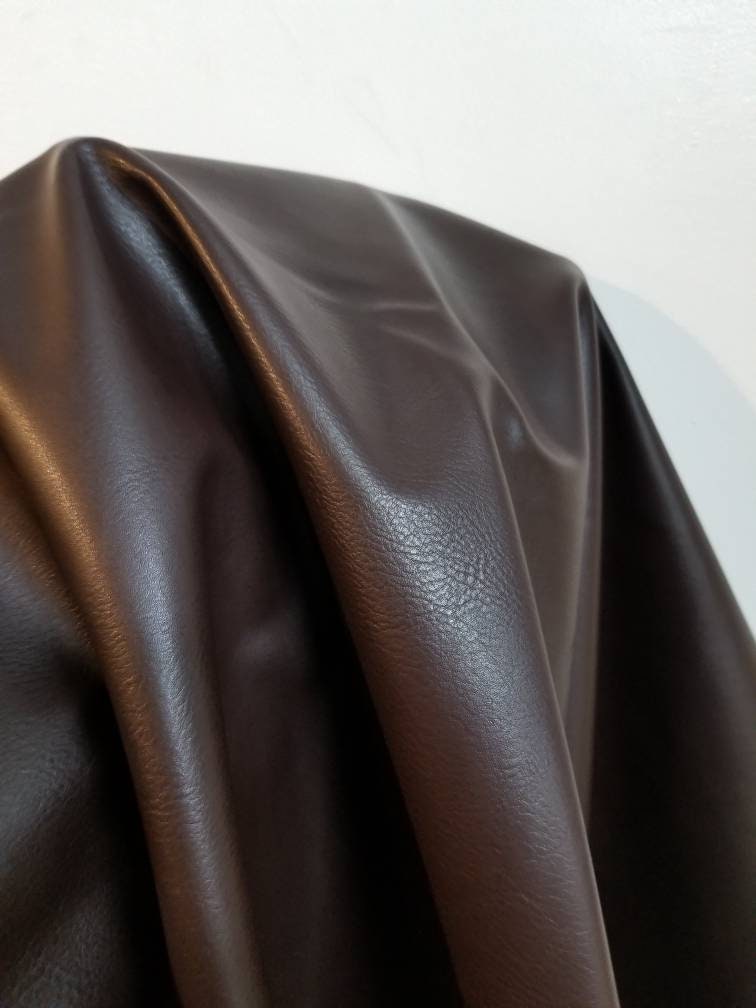 Faux Leather Brown PU Leather Fabric 36 x 54 1 Yard 0.8 mm Thickness  Synthetic Leather Upholstery Leather Fabric Leather Material for Upholstery