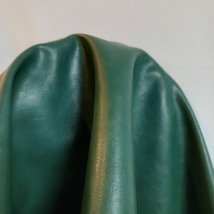 Hunter Green soft Nappa smooth {Peta-Approved} Vegan faux leather handbag upholstery craft PU Fabric 36&quot;x54&quot; cut by the yard NAT Leathers™
