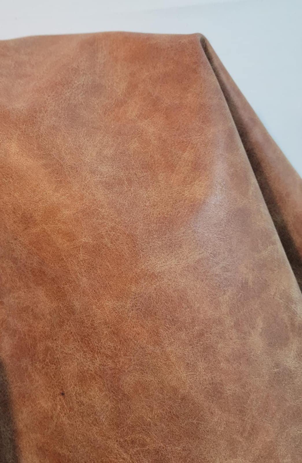 Distressed Faux Leather Upholstery Fabric