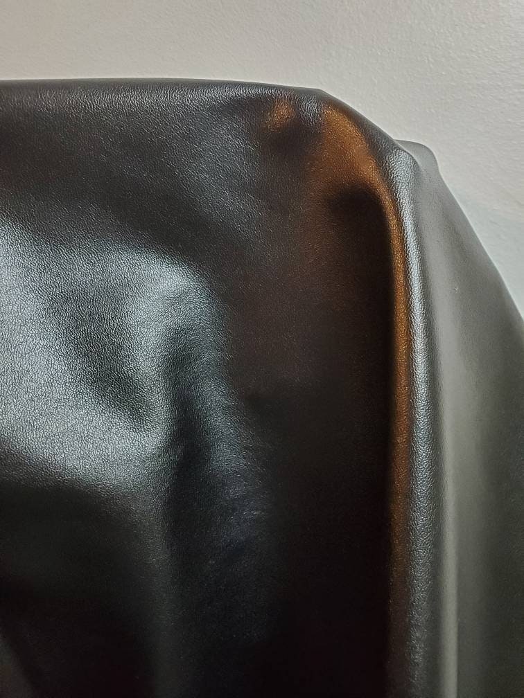 Black Smooth Faux Nappa 0.9mm peta-approvedvegan Faux Leather Handbag  Upholstery Craft PU Fabric 36x54 1-5 Cut by the Yard NAT Leathers™ 