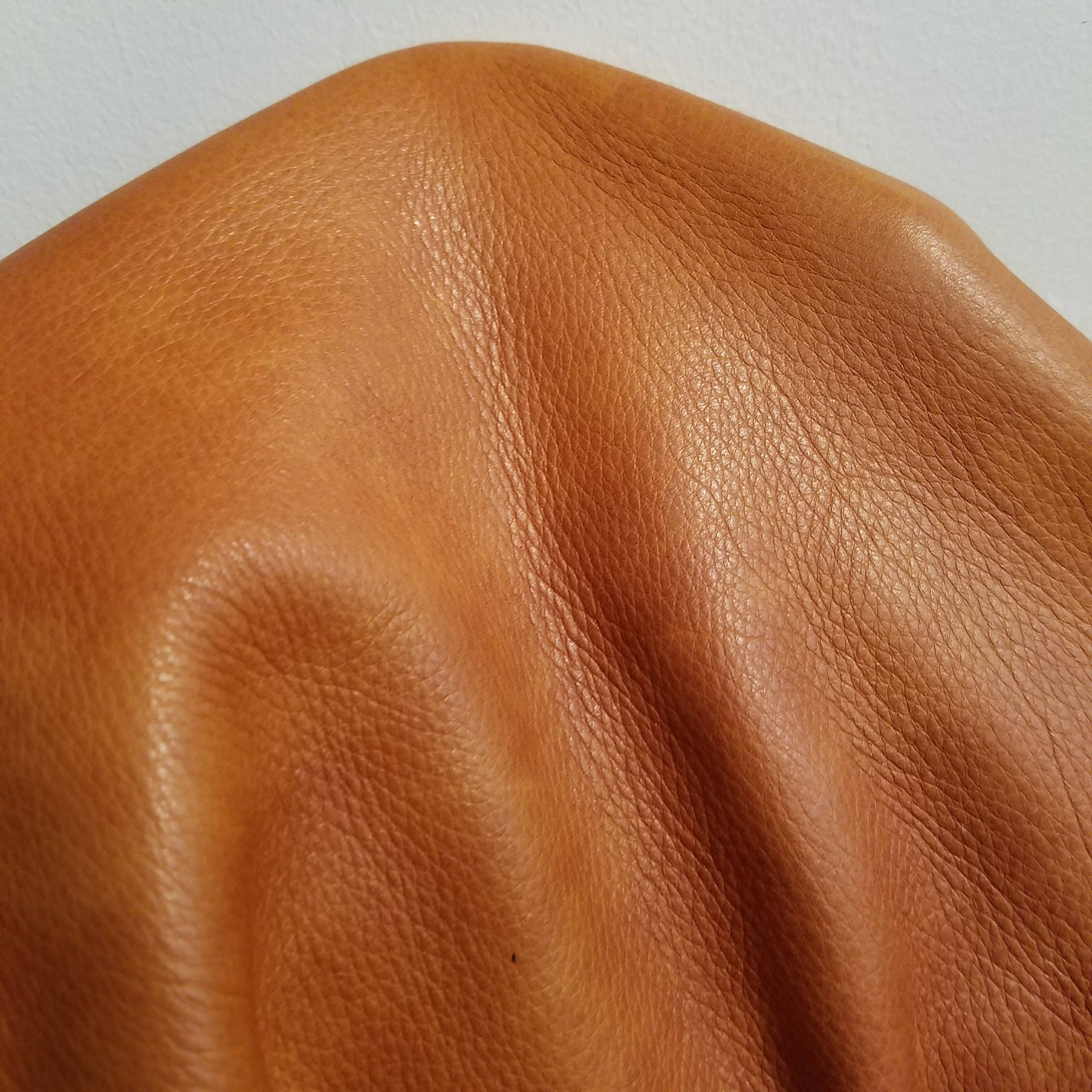 Cowhide Leather 16 sq.ft. Tan 2 tone Aniline milled 2 tone Nappa soft
