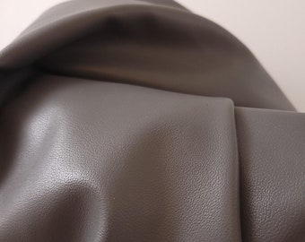 Gray lamb touch soft thin 0.8 mm {Peta-Approved} Vegan faux leather for handbag upholstery Fabric 36"x54" cut by the yard NAT Leathers™