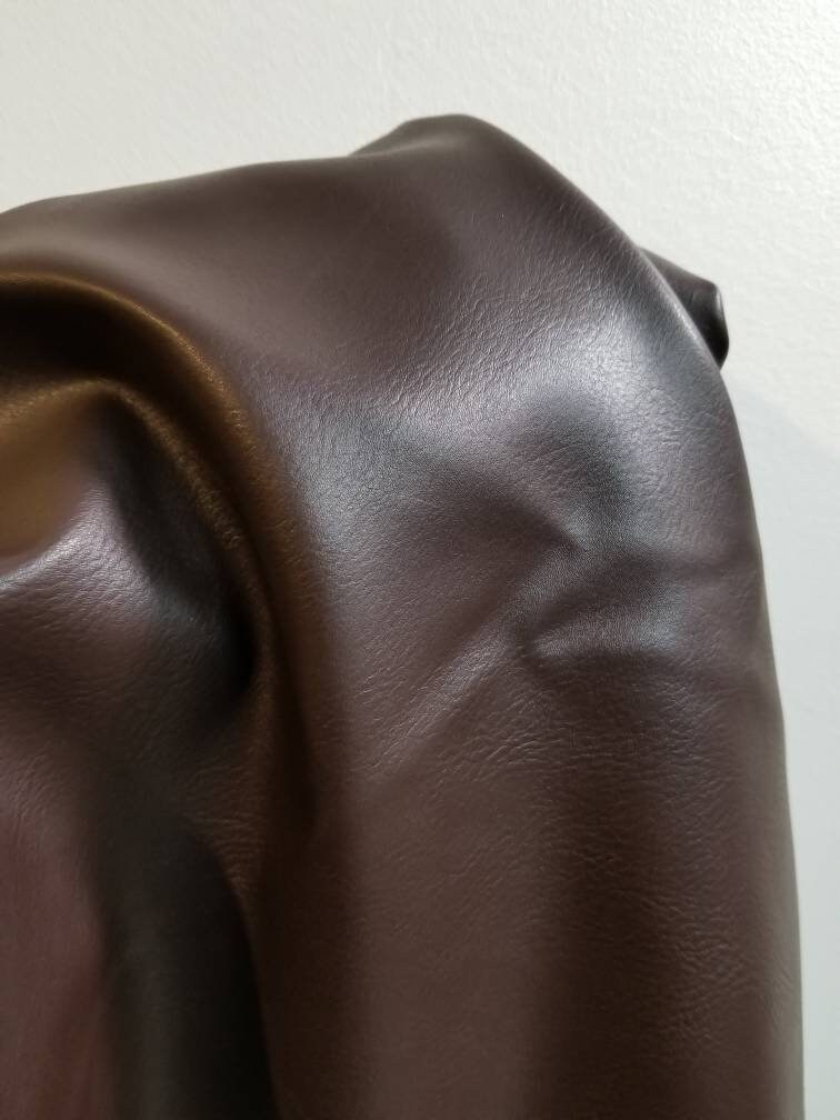 Matte Black or White Vegan Leather Fabric for Upholstery Faux